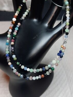 3mm Faceted Multi Gem Stone 15in Strand #10